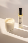 Les Bois Virgin Hotels candle and everything spray on a white background